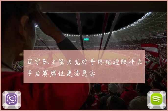 辽宁队主场力克对手终结连败冲击季后赛席位更添悬念